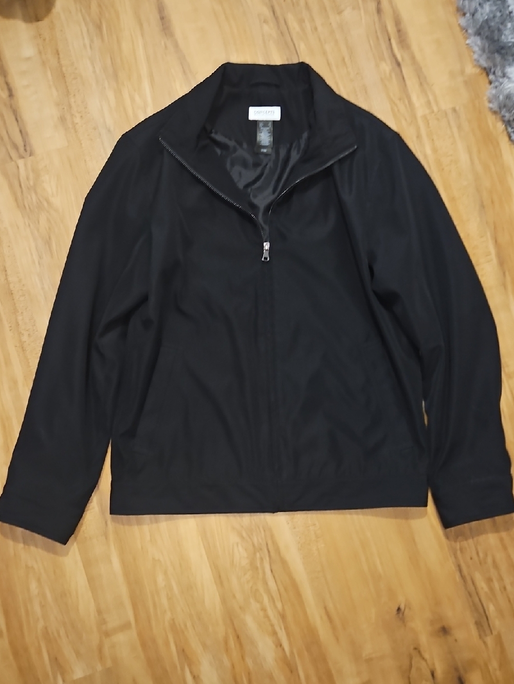 Lightweight Black Zip-Front Shirt Jacket by Croft & Barrow